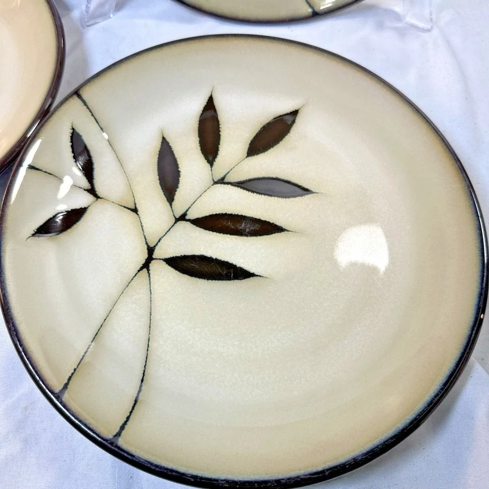 Gibson Elite Midnight Palm Salad Dessert Plates 8.25
